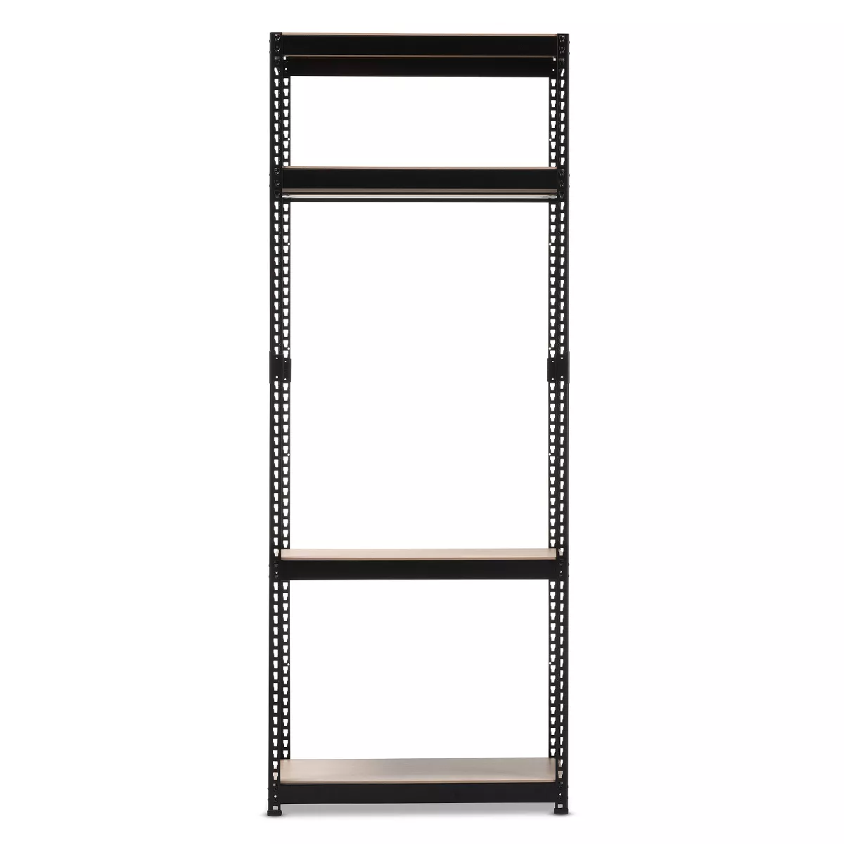 Gavin Metal 4 - Shelf Closet Storage Racking Organizer - Black - Baxton Studio