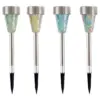 Solar Outdoor LED Light Mosaic Pillar Path and Walkway Lights Pure Garden