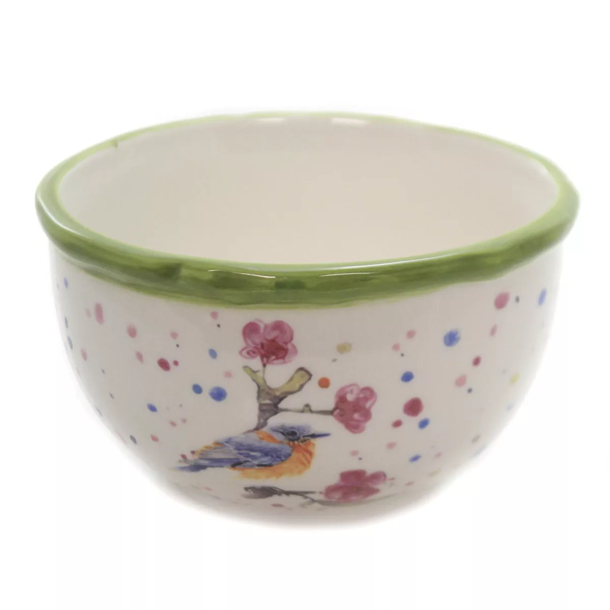 Tabletop 2.5" Bird And Cherry Blossom Bowl Blue Bird Springtime Boston International - Serving Bowls