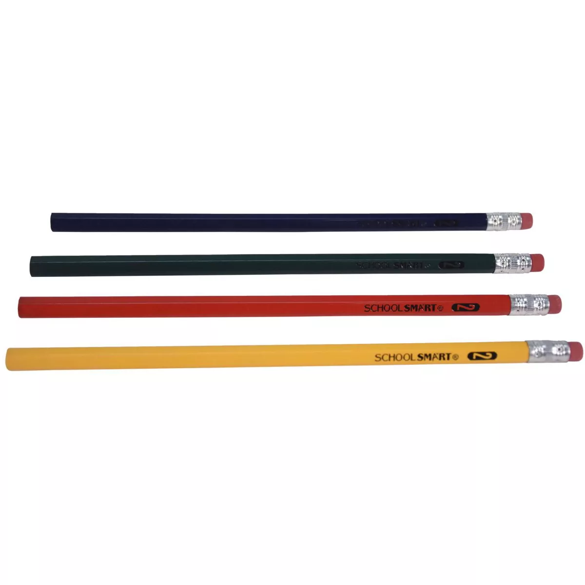 School Smart Traditional No 2 Pencils, Assorted Colors, pk of 144
