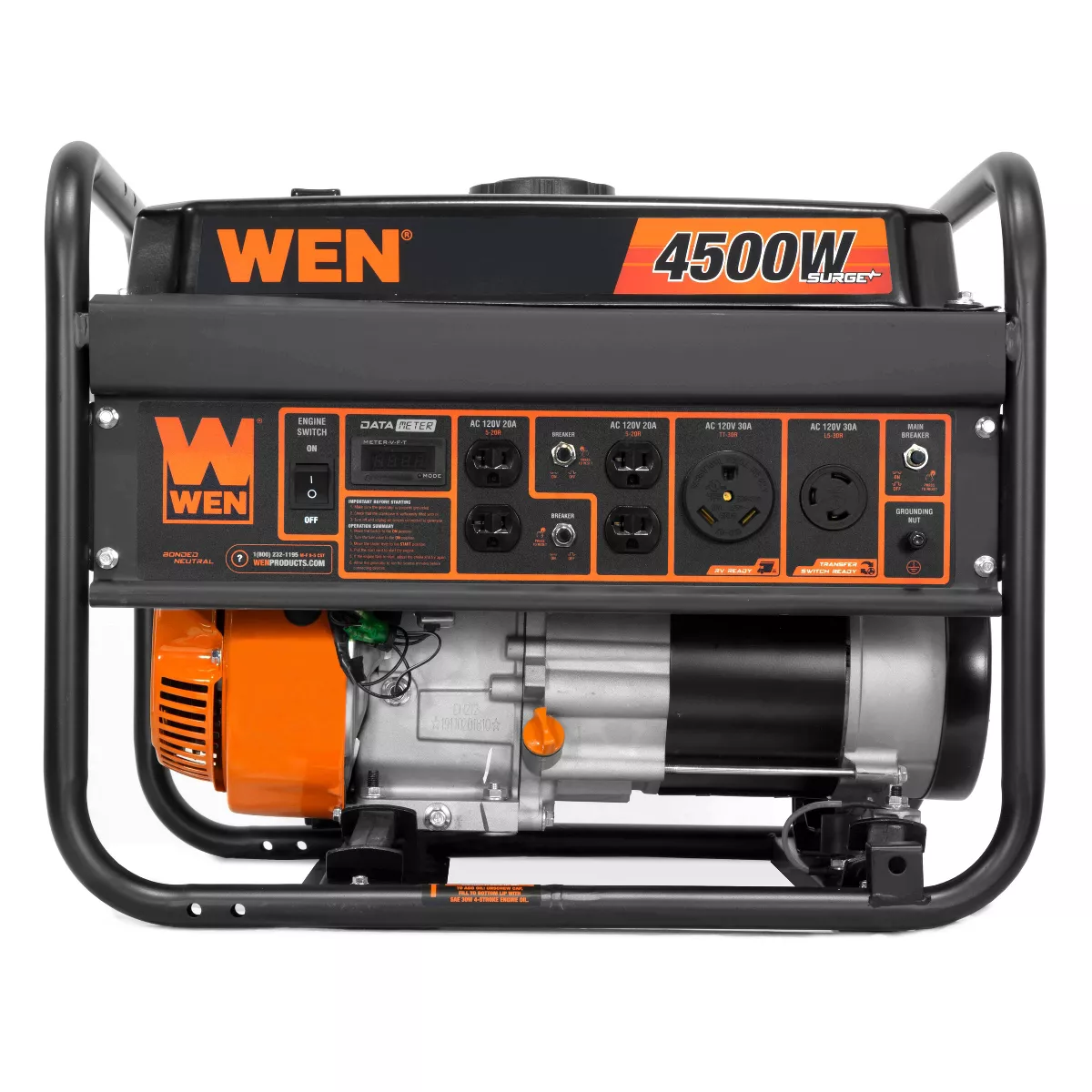 WEN GN4500 4500-Watt 212cc Transfer Switch and RV-Ready Portable Generator