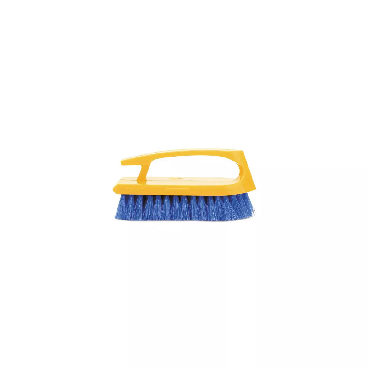 Rubbermaid Commercial FG648200COBLT Long Handle 6 in. Scrub Brush - Yellow/Blue