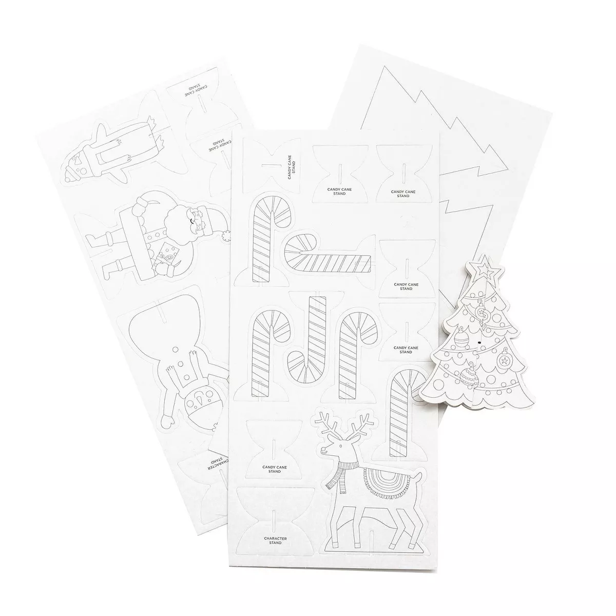 Color-Your-Own Corrugate Holiday Characters Kit - Wondershop™