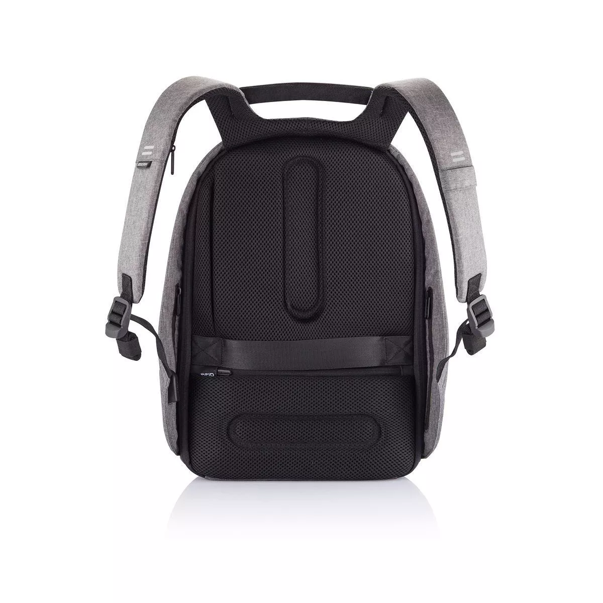 XD Design Bobby Hero Regular Anti Theft Waterproof Travel Laptop Backpack with Integrated USB Charging Port and Sunglasses Holder, Grey