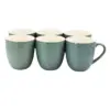 15oz 6pk Hexagon Mugs Blue - Elama