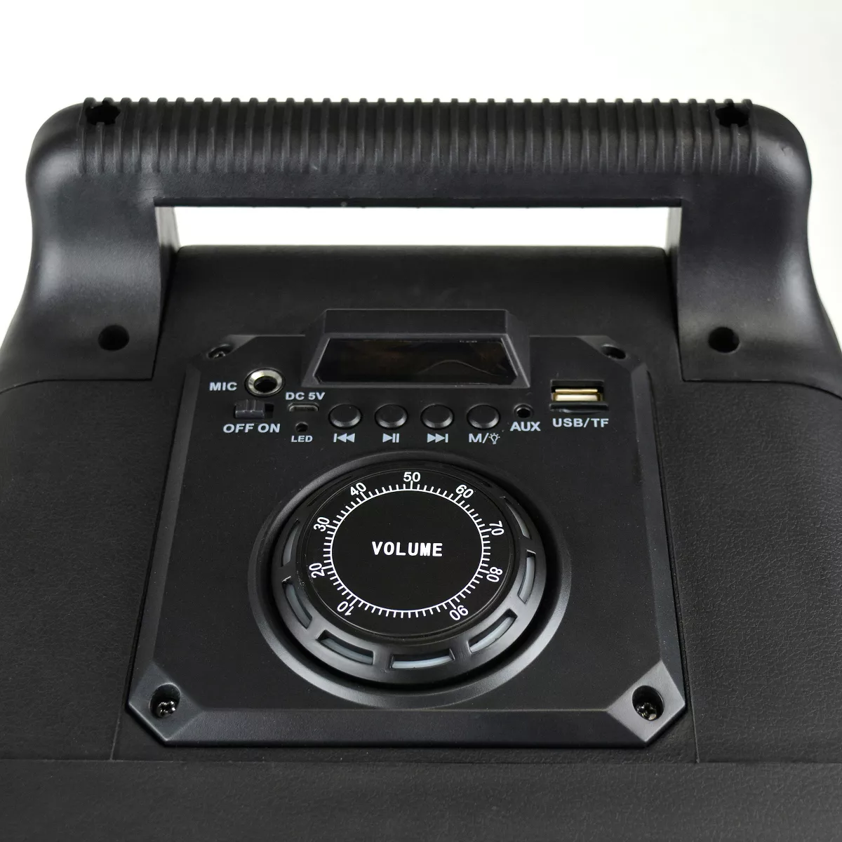 Studio Z STZP-1000 10 Inch 100 Watt MAX Portable Rechargeable Speaker Woofer Entertainment System with USB Music Stream and Handheld Wired Microphone
