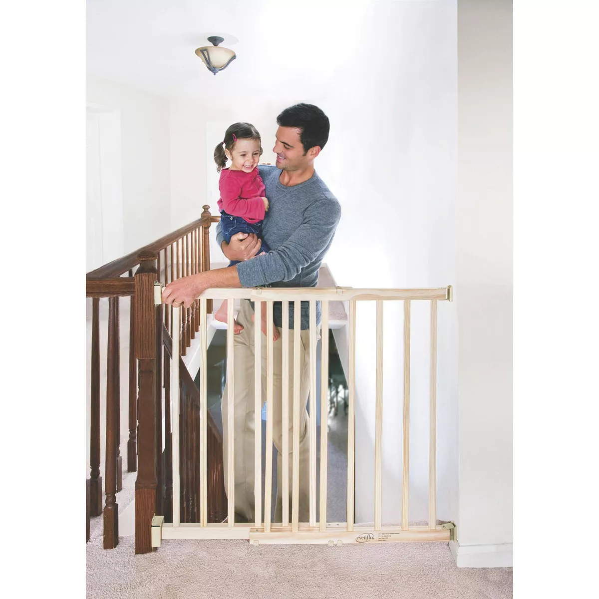 Evenflo Top-of-Stair Extra Tall Wood Gate