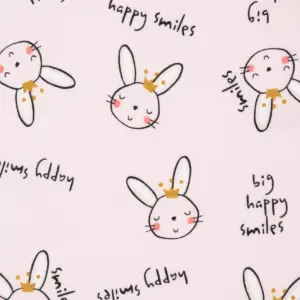 Gerber Baby Girls' 4pk Bunny Interlock and Terry Burp Cloth Set - Pink