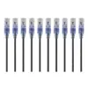 Monoprice Cat6A Ethernet Patch Cable - 14 Feet Black | Network Internet Cord - RJ45, 550Mhz, UTP, Pure Bare Copper Wire, 10G, 30AWG, 10-Pack - SlimRun