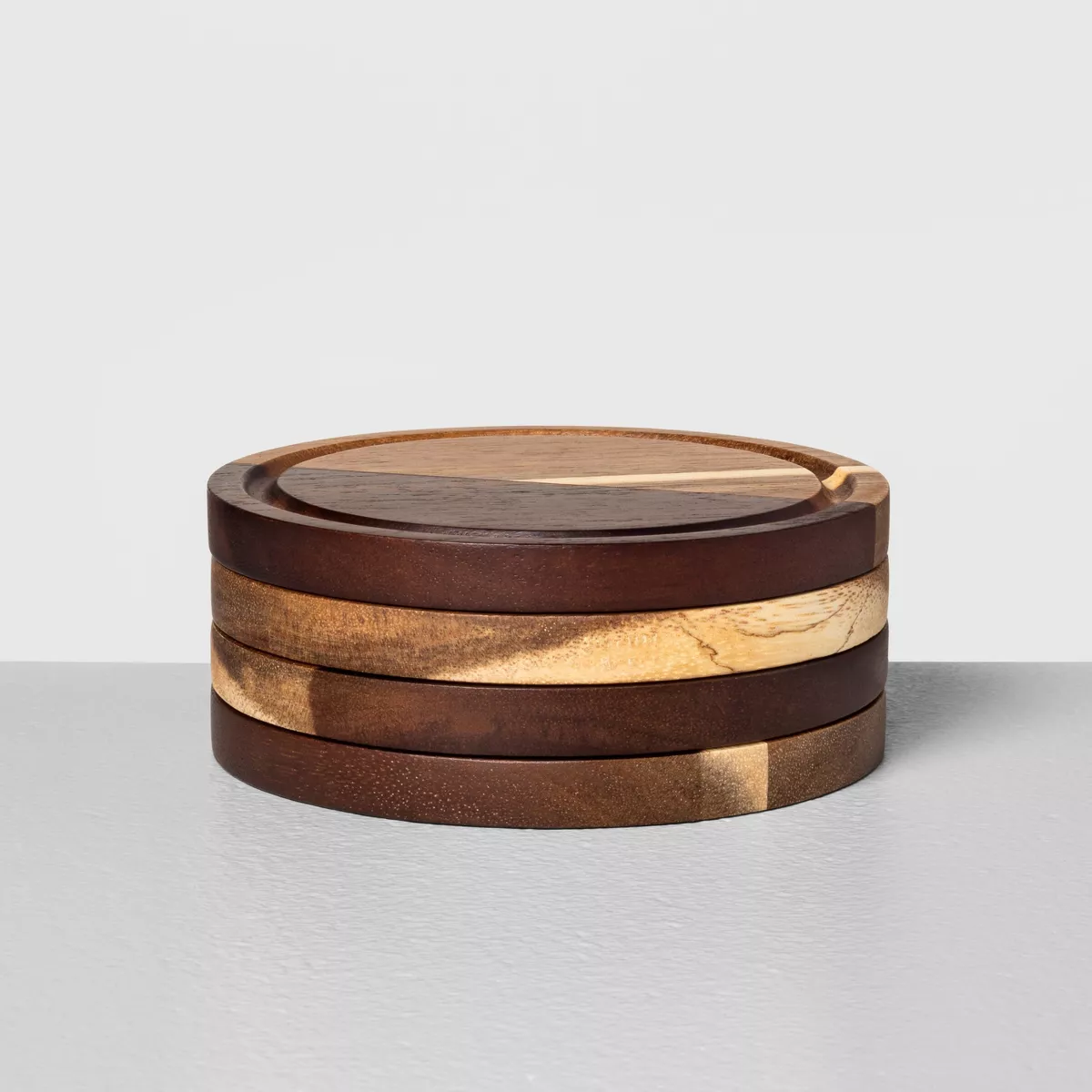 4pk Wood Coaster Set - Hearth & Hand™ with Magnolia