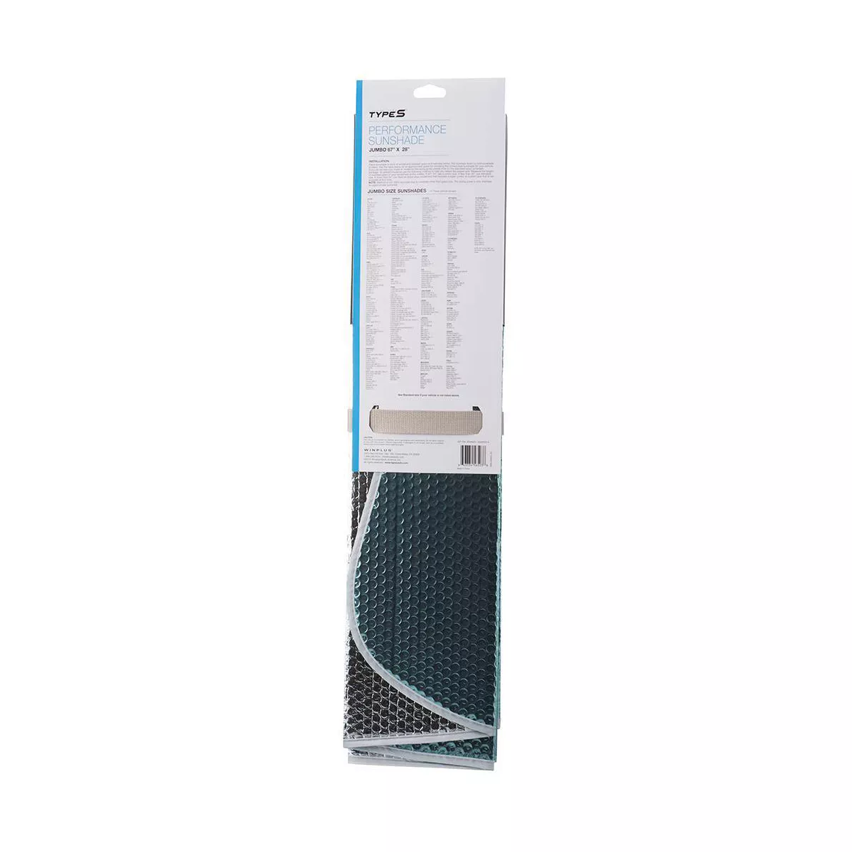 Type S Jumbo Super Shade Accordion Sunshade Pearl White
