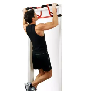 GoFit Elevated Chin Up Station - Red/Black