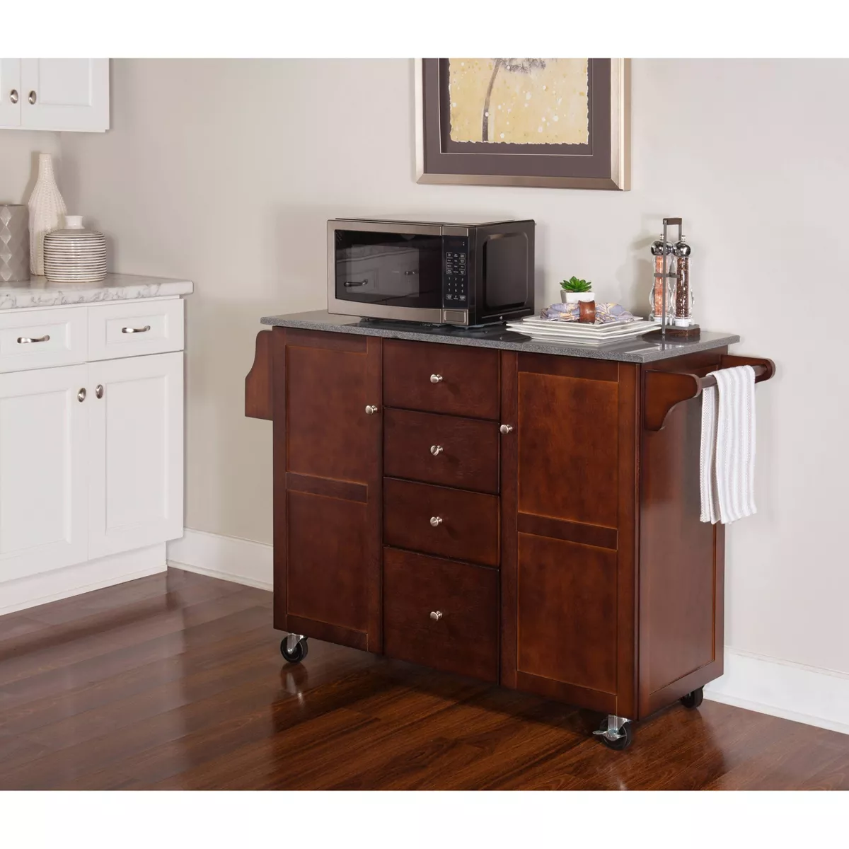 Alanis Kitchen Cart Espresso - Linon