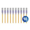 Monoprice Cat6A Ethernet Network Patch Cable - 30 Feet - Yellow | 10-Pack, 10G - SlimRun Series