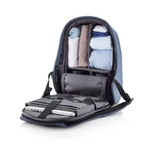 XD Design Bobby Hero Regular Anti Theft Waterproof Travel Laptop Backpack with Integrated USB Charging Port and Sunglasses Holder, Light Blue