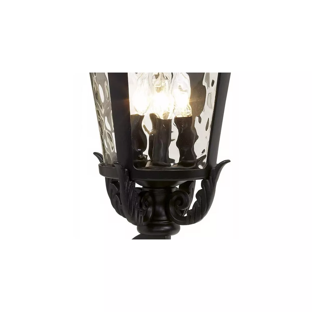 John Timberland Mediterranean Outdoor Wall Light Fixture Textured Black Scroll 27 1/2
