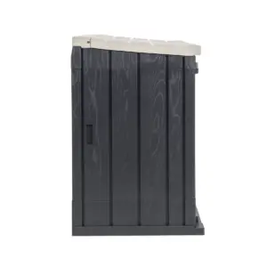 Toomax Stora Way All-Weather Resin Outdoor Horizontal Storage Shed Cabinet for Trash Cans and Yard Tools, 30 cu ft