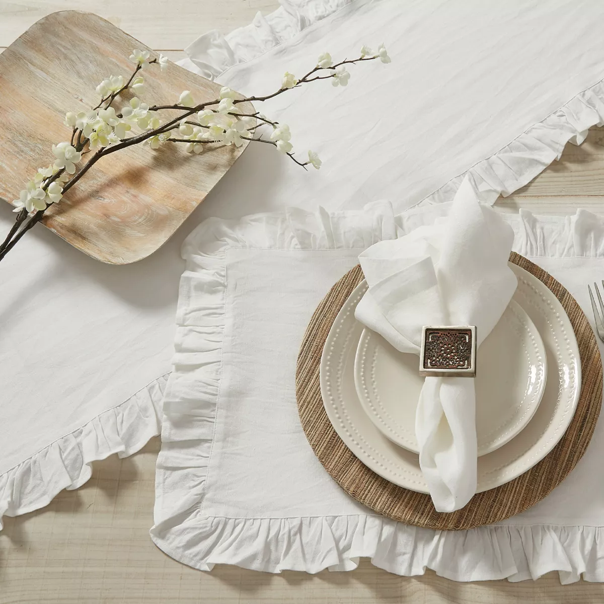 Split P Ruffle Table Runner - 72