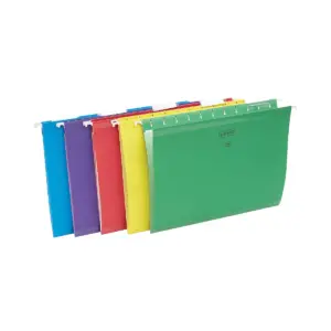 Staples Reinforced Hanging File Folders 5-Tab Letter Size Asst. Colors 25/BX 813110