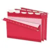 Pendaflex Colored Reinforced Hanging Folders 1/5 Tab Letter Red 25/Box 42623