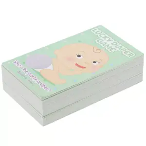 60-Count Baby Shower Games, Scratch Off Game Cards, Lucky Diaper Lottery Raffle Party Supplies for Boys or Girls, Green