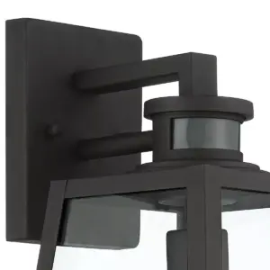 John Timberland Modern Industrial Outdoor Wall Light Fixture Black 14 3/4