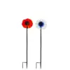 Evergreen Flag Beautiful Red Art Glass Flower Garden Stake - 6 x 6 x 22 Inches Homegoods and Decorations for Every Space