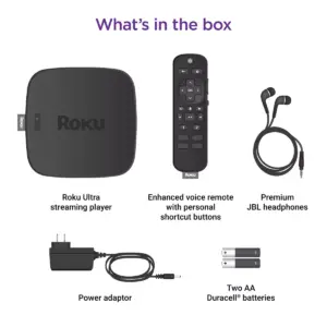 Roku Ultra Streaming Media Player 4K/HD/HDR with Premium JBL Headphones 2019 (Manufacturer Refurbished)