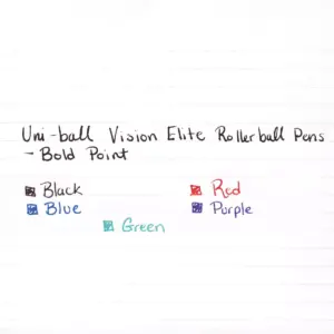 uni-ball VISION ELITE Roller Ball Stick Waterproof Pen Red Ink Bold 69023