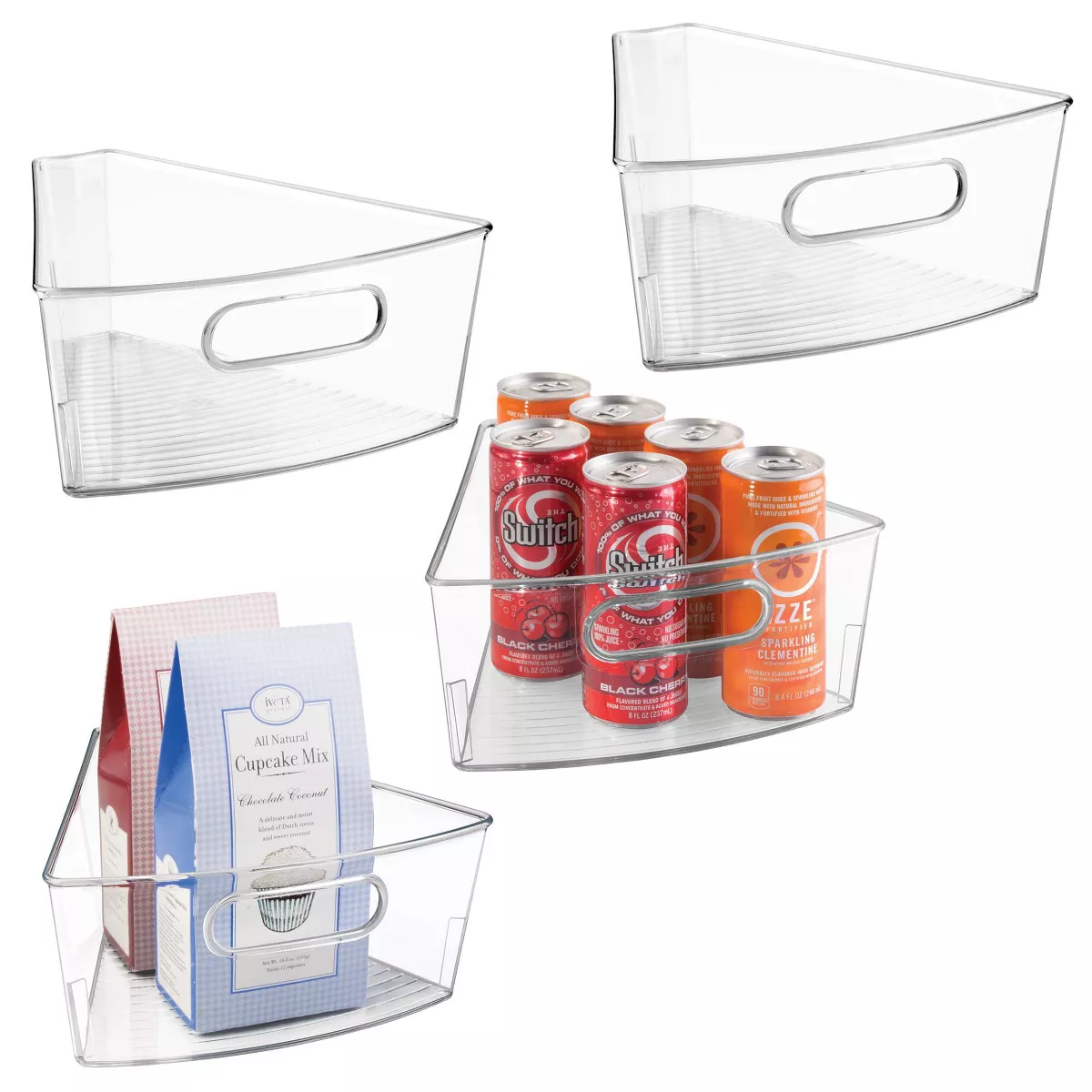 InterDesign Storage 4pk Bins Clear