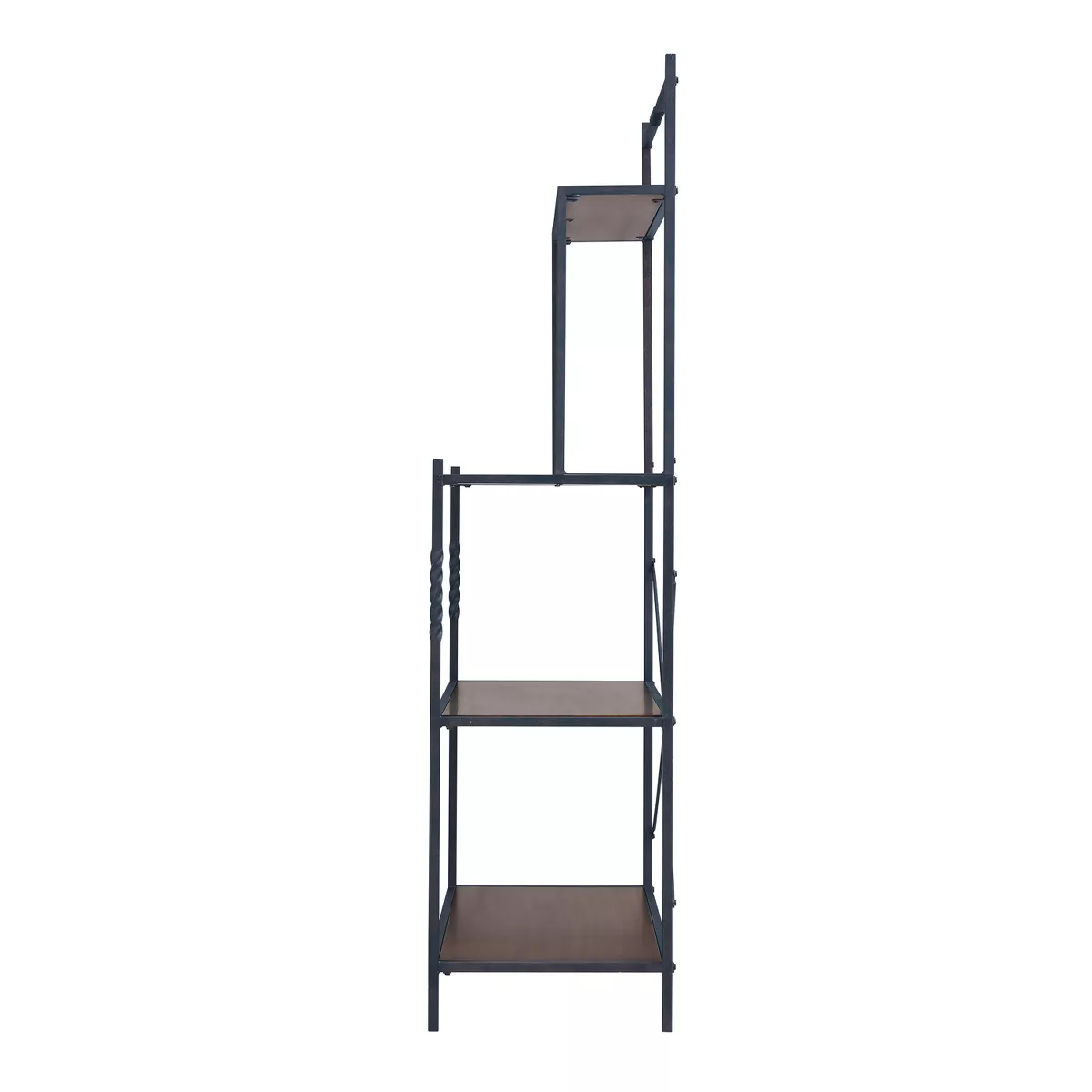 Alee Bakers Rack Rustic Brown With Dark Distressed Pine - Aiden Lane