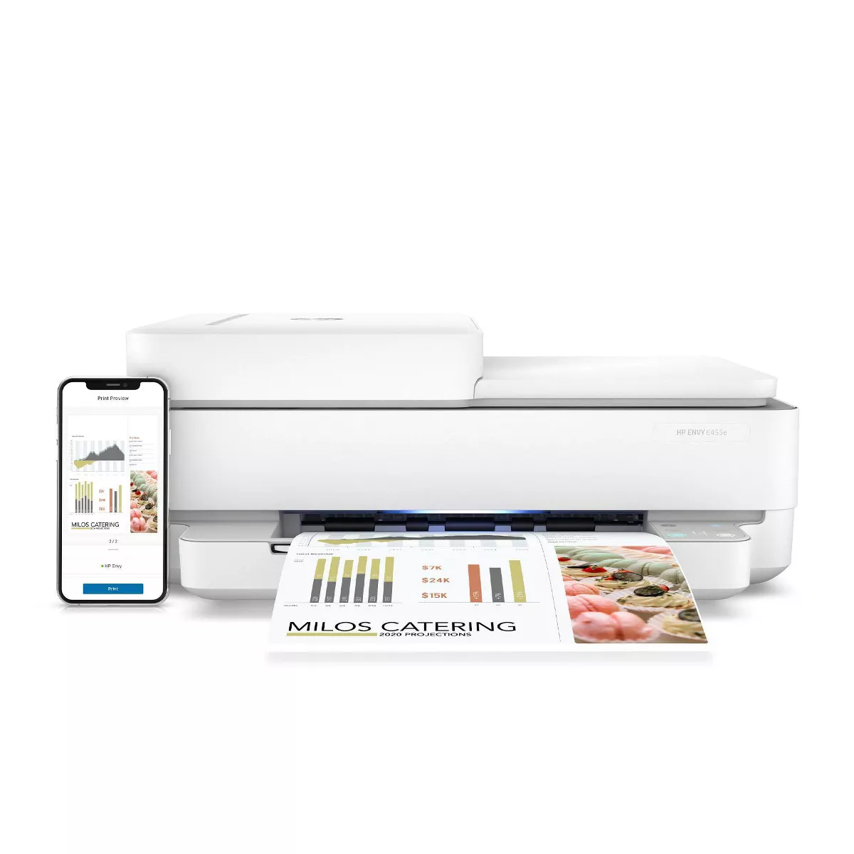 HP Envy 6455e Wireless All-In-One Printer with Copier, Scanner and Mobile Printing