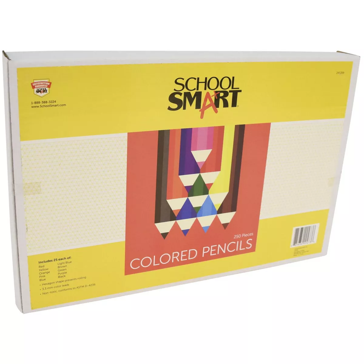 School Smart Colored Pencils, Assorted, set of 250