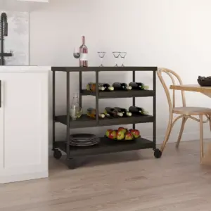 Arborview Multi Purpose Rolling Cart Brown Oak - Room and Joy