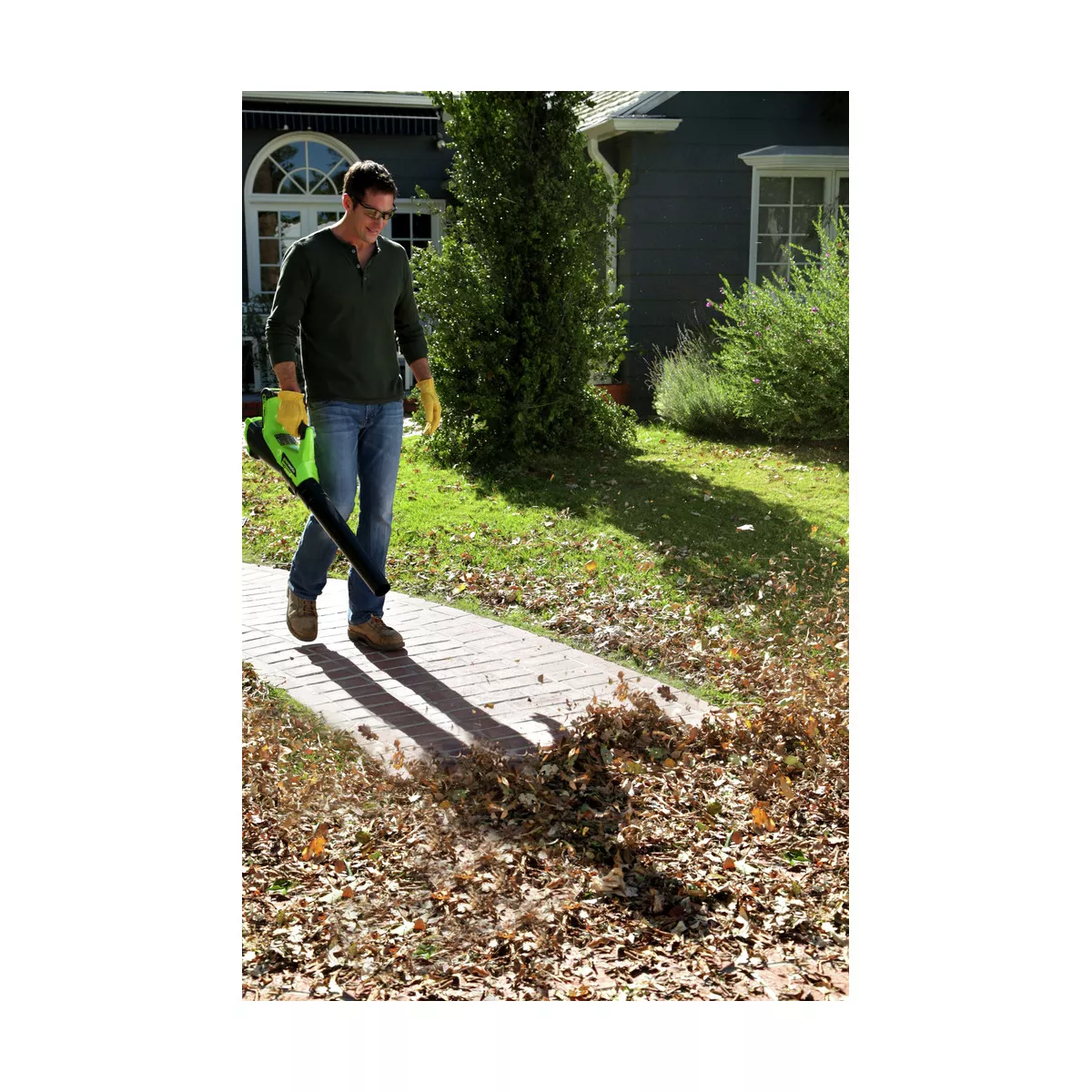 Greenworks 1301202 STBA40B210 40V String Trimmer and Axial Blower with 2 Ah Battery and Charger
