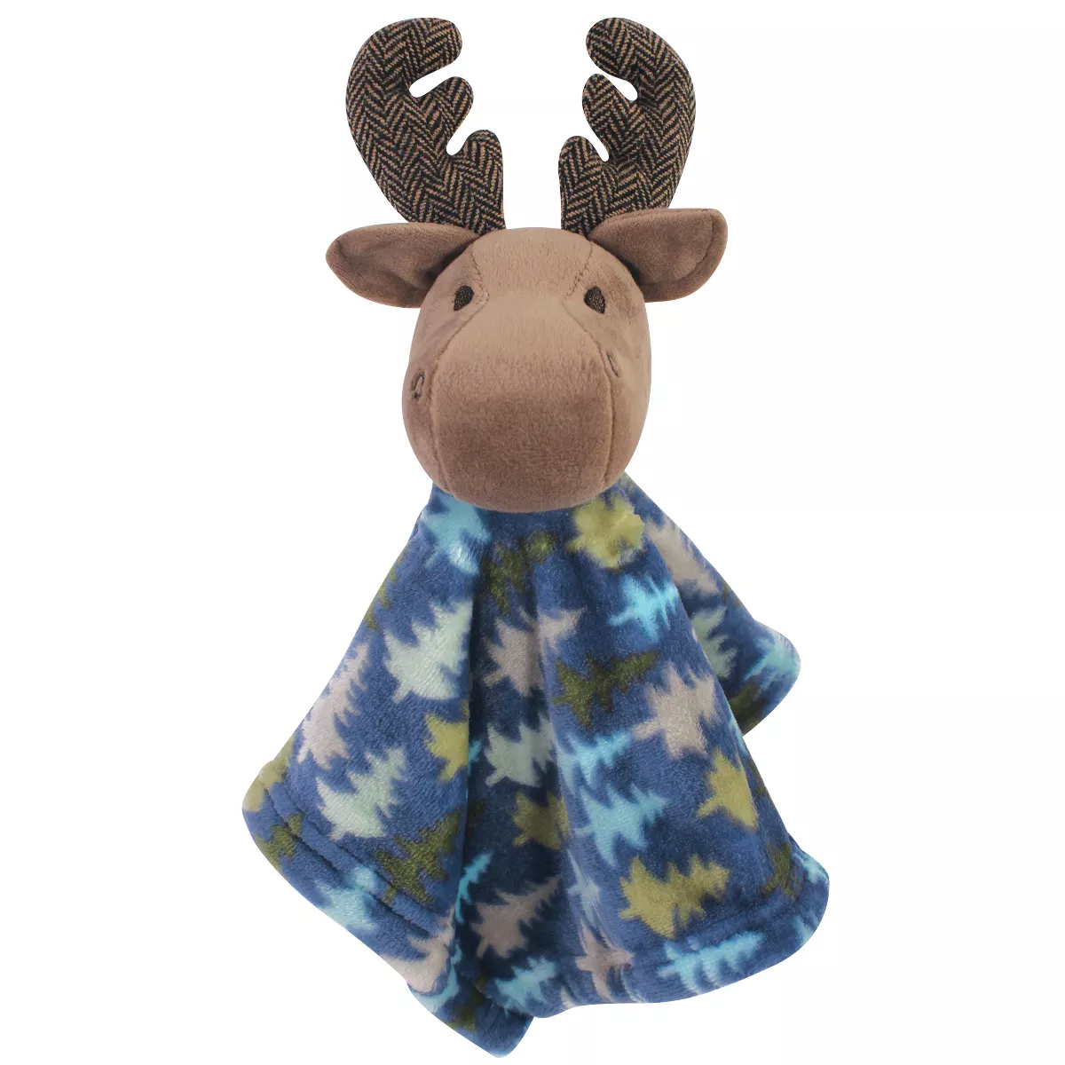 Hudson Baby Infant Boy Plush Blanket with Security Blanket, Boy Moose, One Size