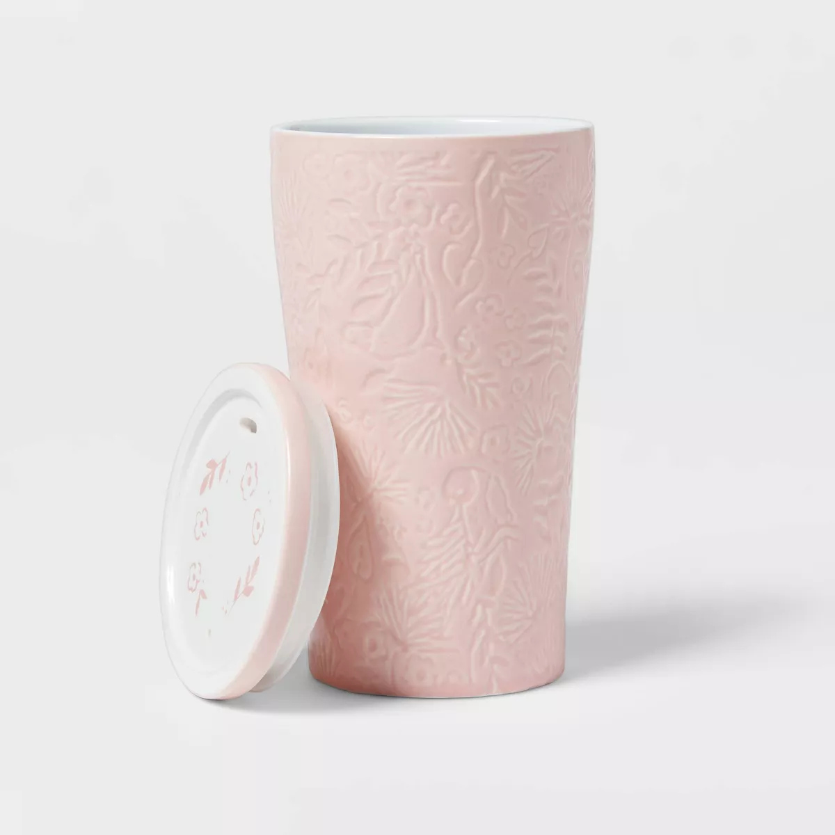 10oz Stoneware Embossed Orange Tumbler - Opalhouse™