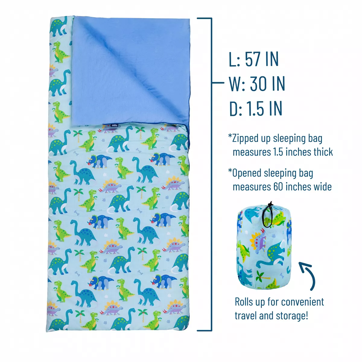 Wildkin Dinosaur Land Original Sleeping Bag