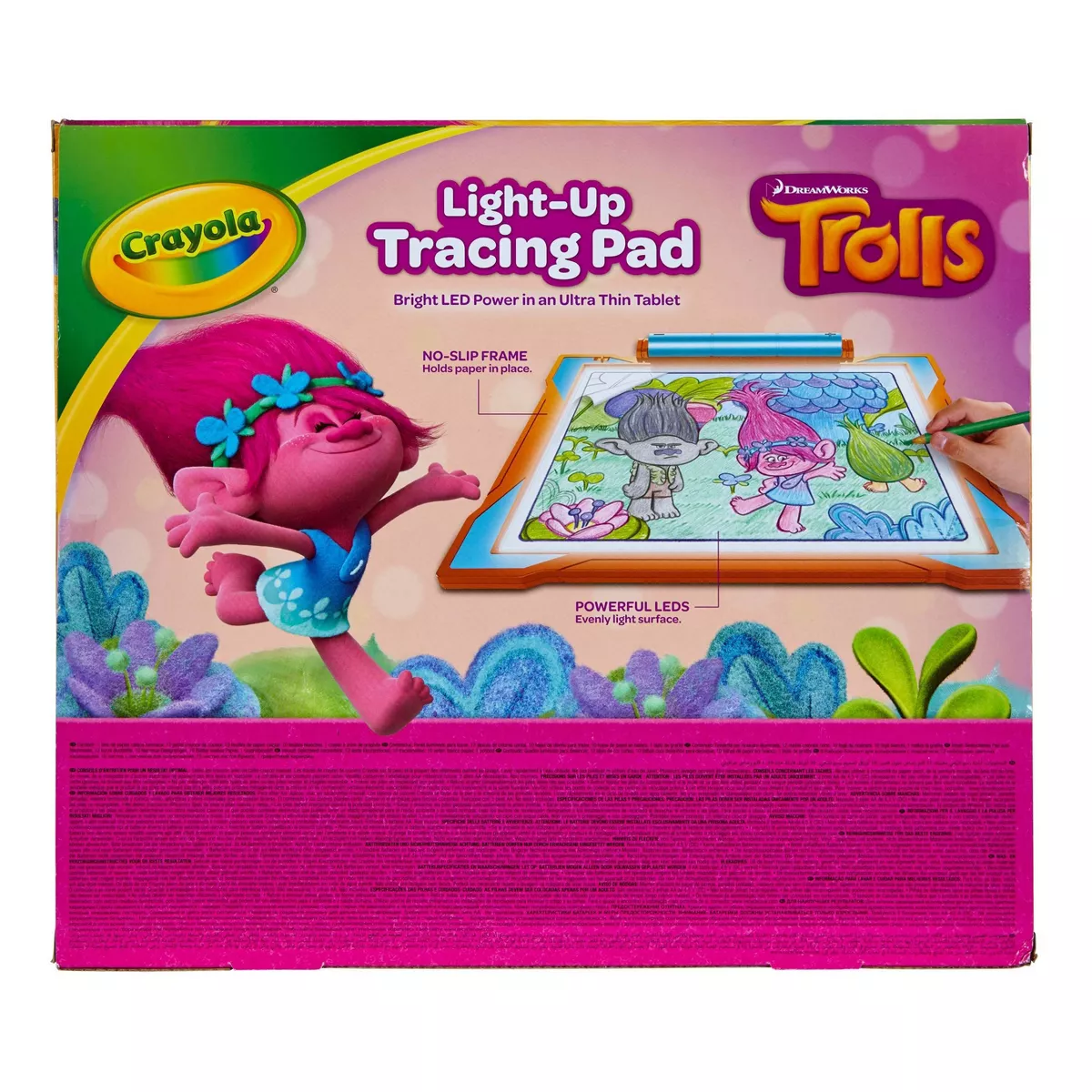 Crayola Trolls Light-Up Tracing Pad with 12 Colored Pencils