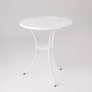 Vashon 3pc Aluminum Bistro Set - White - Balkene Home