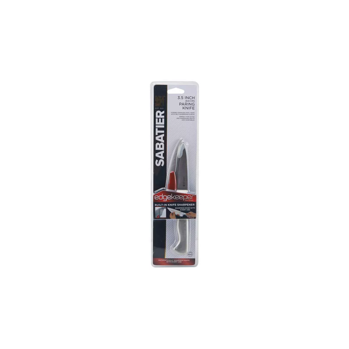 Sabatier Stainless Steel Edgekeeper Parer Knife with Sleeve