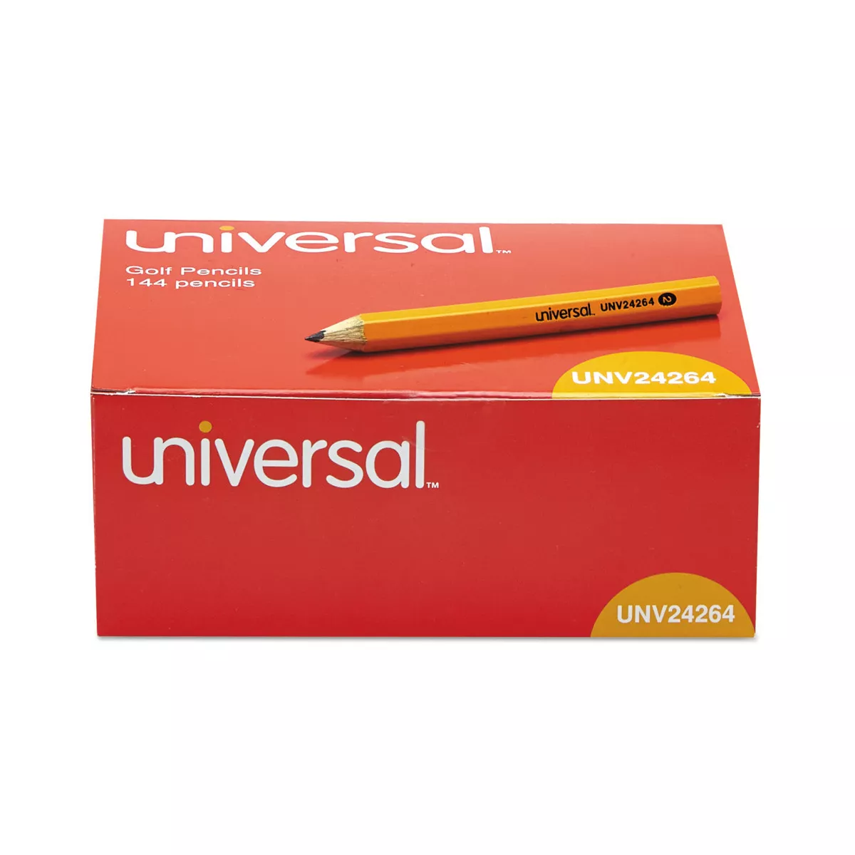 Universal 144pk #2 Golf & Pew Pencil Yellow Barrel