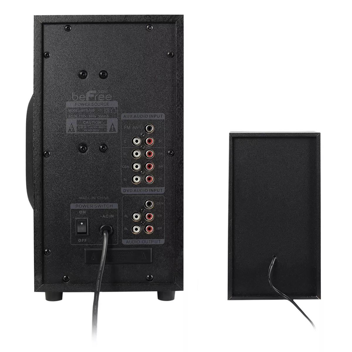 beFree Sound 5.1 Channel Bluetooth Surround Sound Speaker System in Black