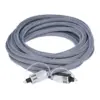 Monoprice Premium S/PDIF (Toslink) Digital Optical Audio Cable - Silver - 15 Feet | Heavy Duty Mesh Jacket, Metal Connector Heads, For Play Station,