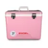 Engel UC19 19 Quart Fishing Live Bait Dry Box Ice Cooler with Stain/Odor-Resistant Surface and Shoulder Strap, Pink