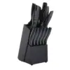 Gibson Home Rubber Soul 14 Piece High Carbon Stainless Steel Cutlery Set in Dark Grey