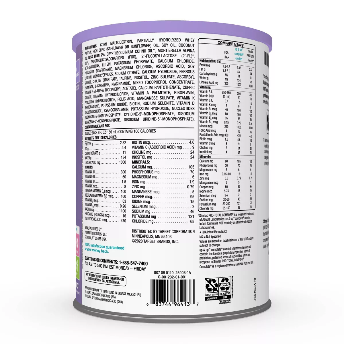 Complete Comfort Infant Formula Powder with Iron - 29.8oz - up & up™