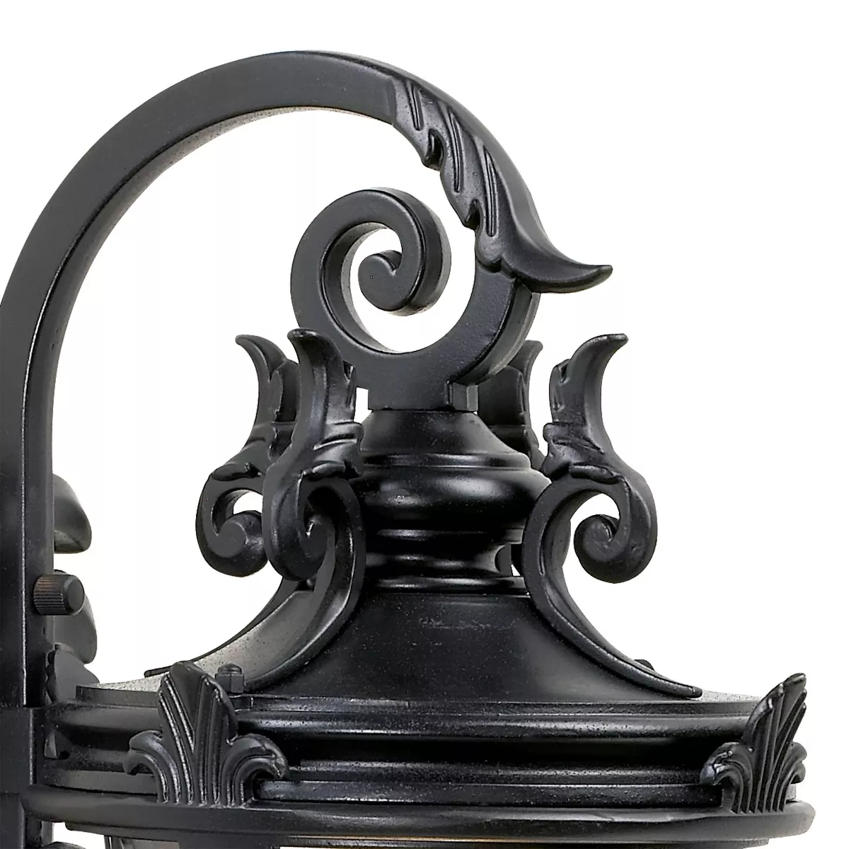 John Timberland Mediterranean Outdoor Wall Light Fixture Black Scroll Arm 21 1/2