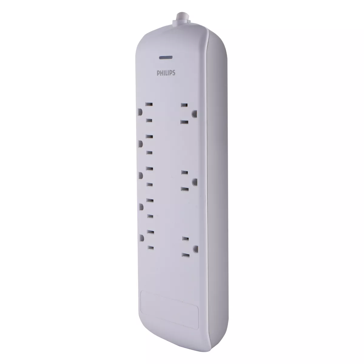 Philips 8-Outlet Surge Protector with 8ft Extension Cord, White