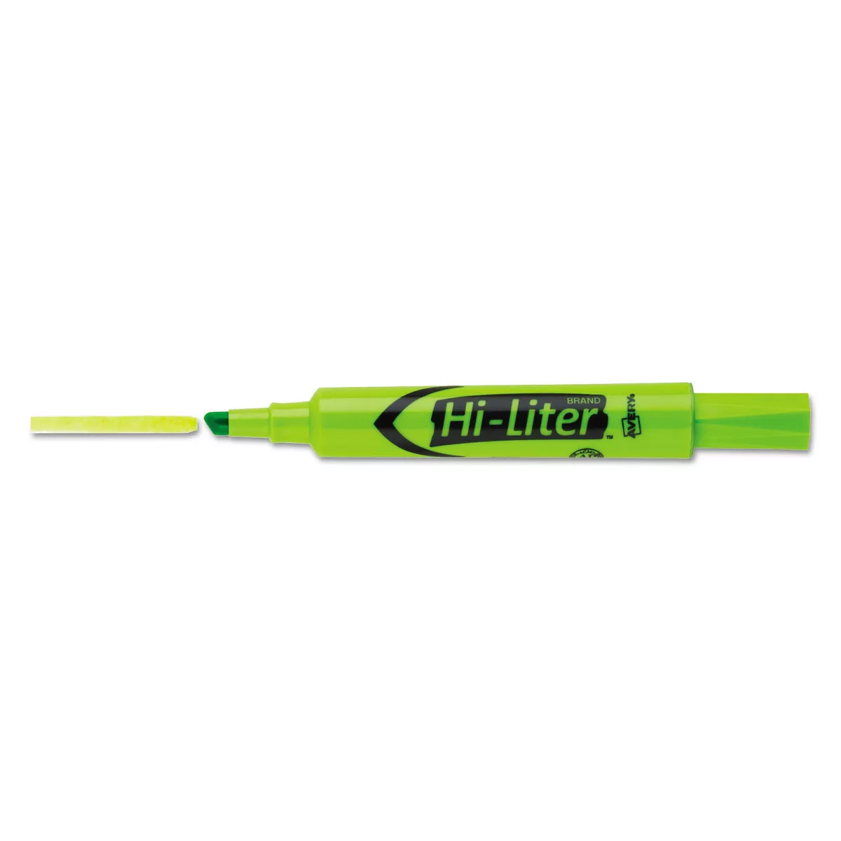 Avery HI-LITER Desk-Style Highlighter Chisel Tip Fluorescent Green Ink Dozen 24020